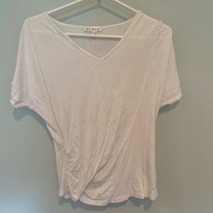 White V-neck shirt